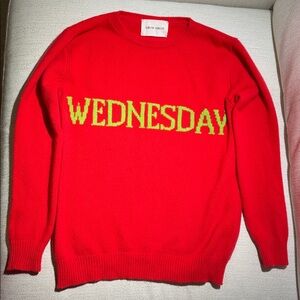 Alberta Ferretti Red Sweater with Green 'Wednesday'